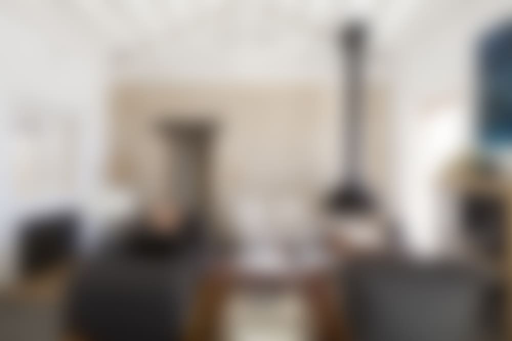 The bright and airy living room..